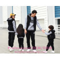 Autumn family hoodies and waistcoat set kids hoodies with hood, mum and daughter hoodies